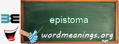 WordMeaning blackboard for epistoma